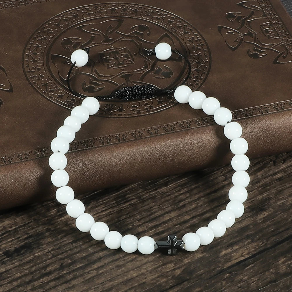 Natural Stone Prayer Bracelet