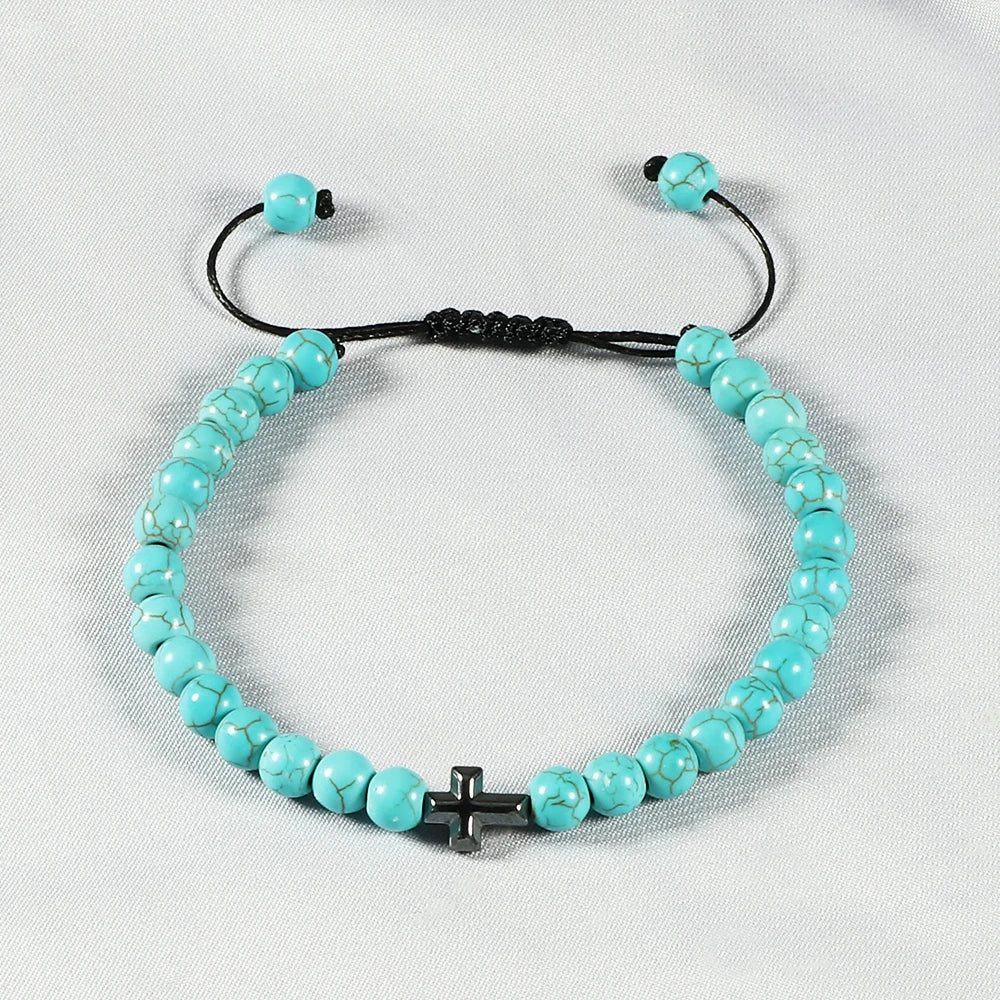 Natural Stone Prayer Bracelet