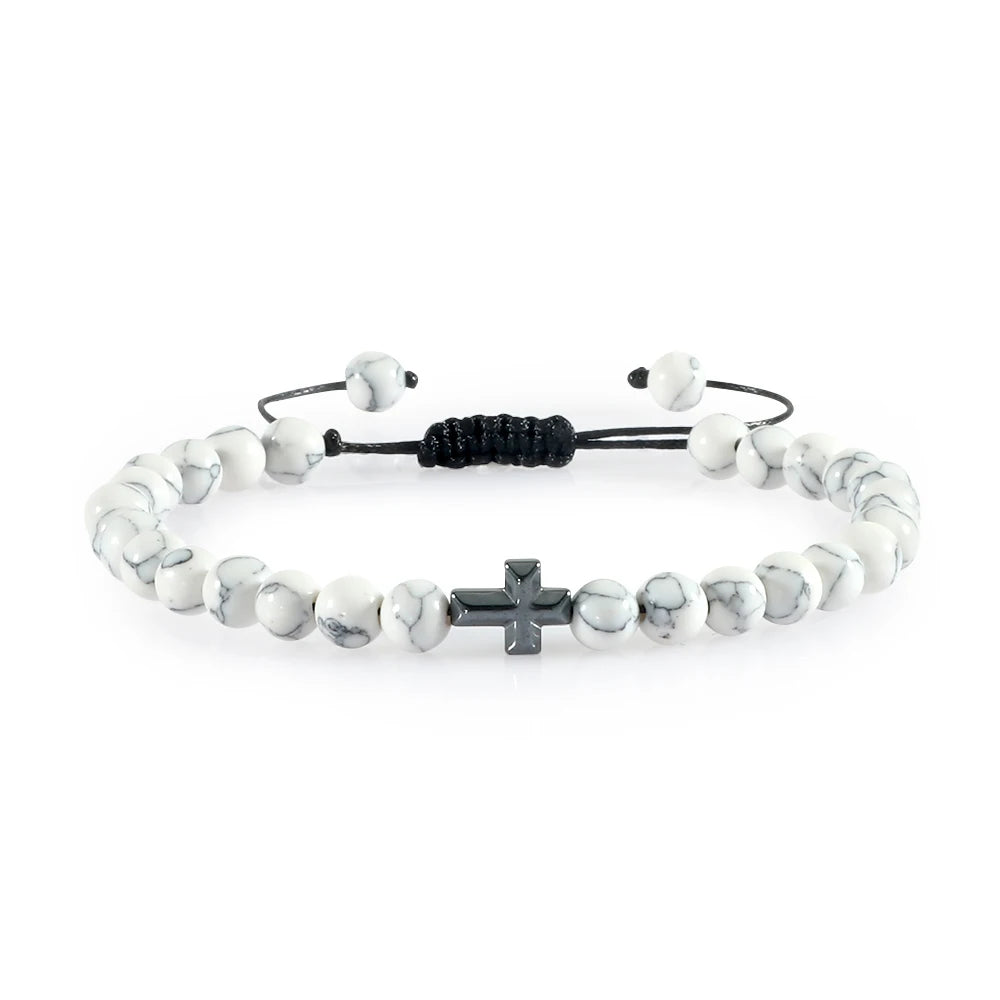 Natural Stone Prayer Bracelet