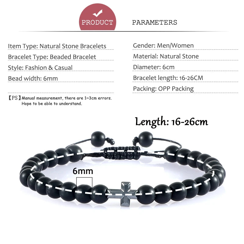 Natural Stone Prayer Bracelet