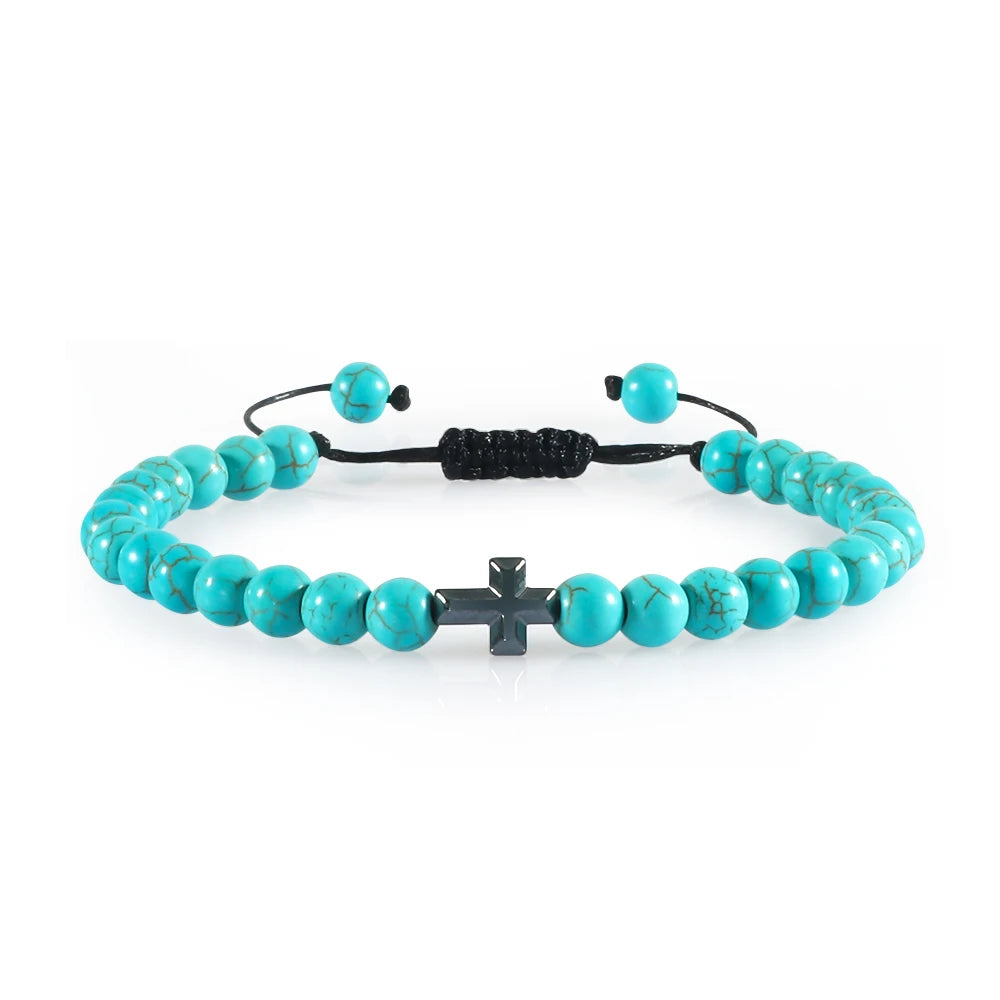 Natural Stone Prayer Bracelet
