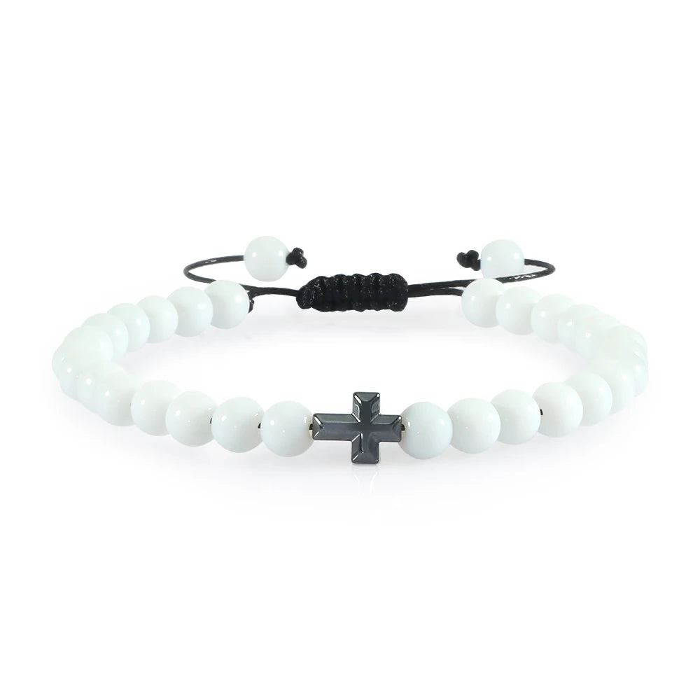 Natural Stone Prayer Bracelet