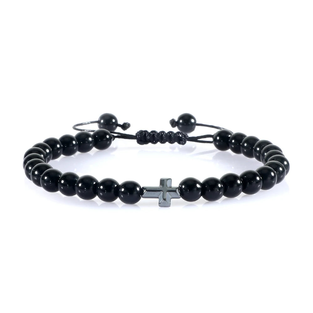 Natural Stone Prayer Bracelet