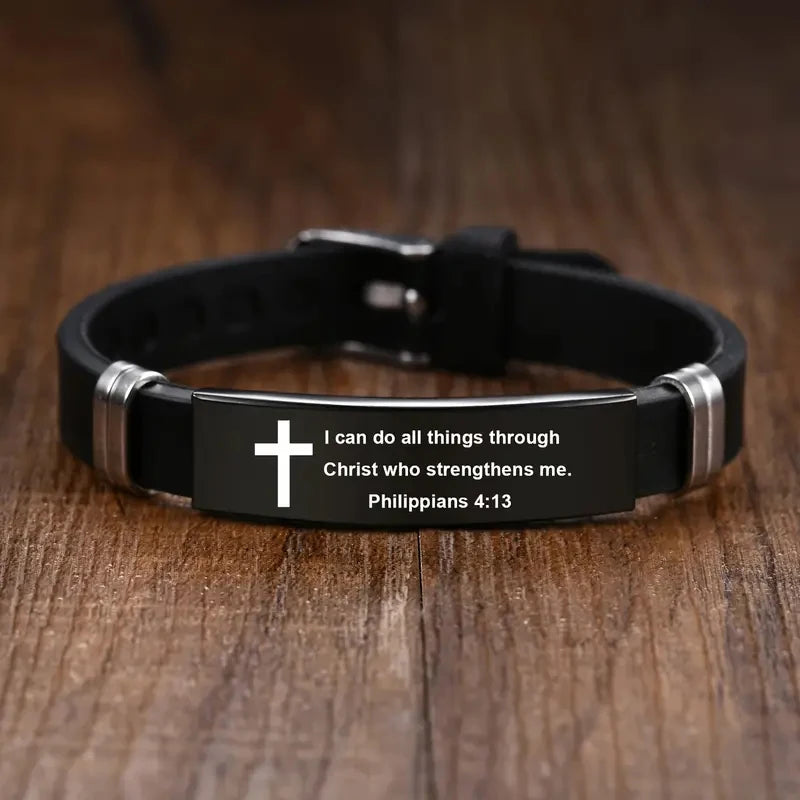 Christian Cross Bible Verse Bracelet