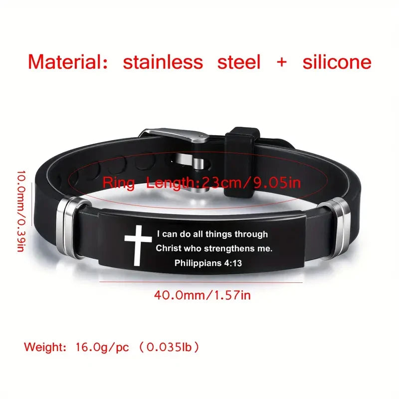 Christian Cross Bible Verse Bracelet