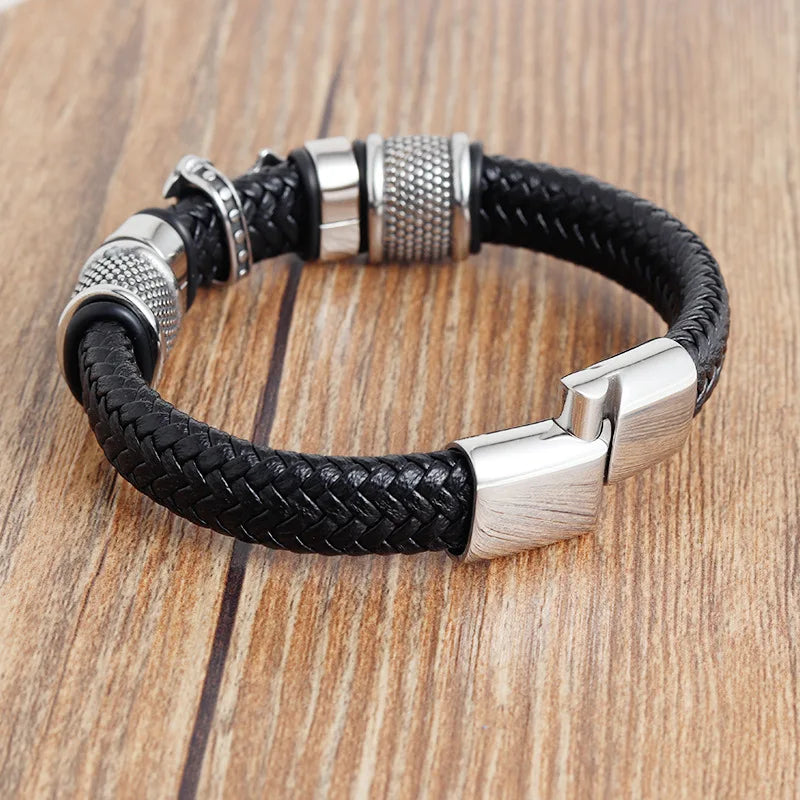 Christianity Cross Leather Bracelet