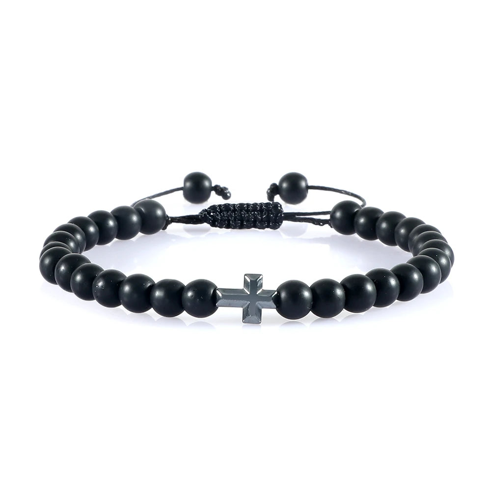 Natural Stone Prayer Bracelet