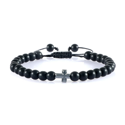 Natural Stone Prayer Bracelet