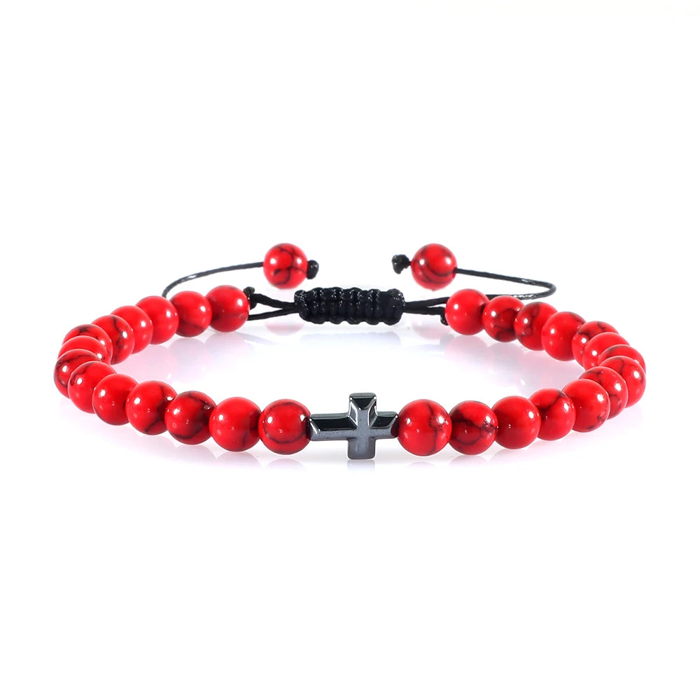 Natural Stone Prayer Bracelet