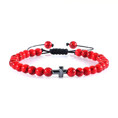 Natural Stone Prayer Bracelet