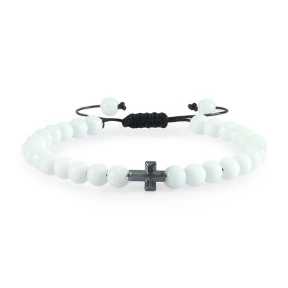 Natural Stone Prayer Bracelet