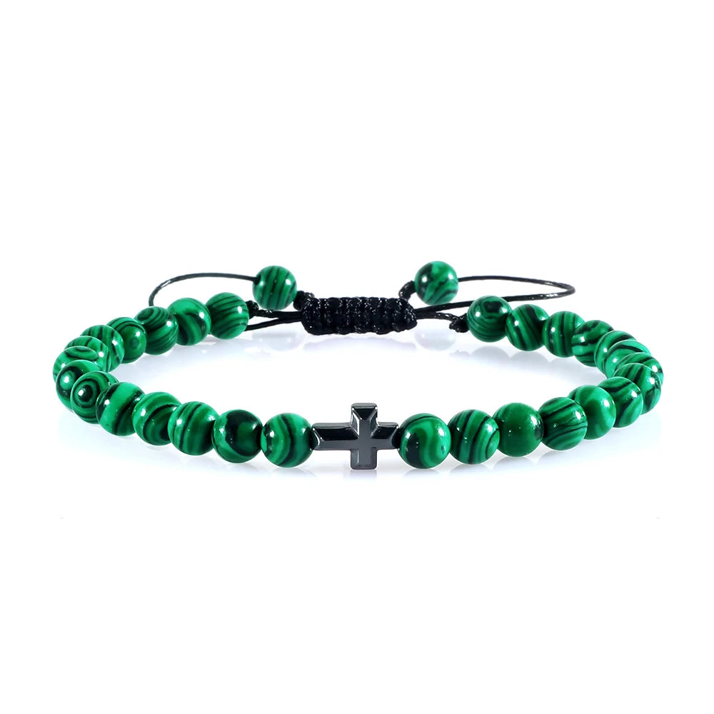 Natural Stone Prayer Bracelet