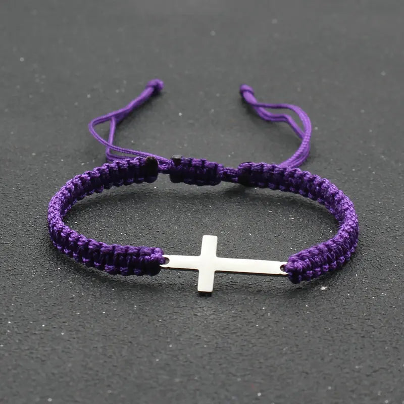 Simple Cross Braided Rope Bracelet