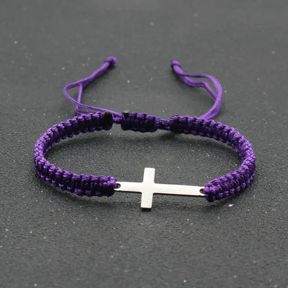 Simple Cross Braided Rope Bracelet