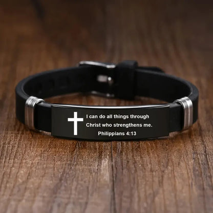 Christian Cross Bible Verse Bracelet