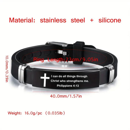 Christian Cross Bible Verse Bracelet