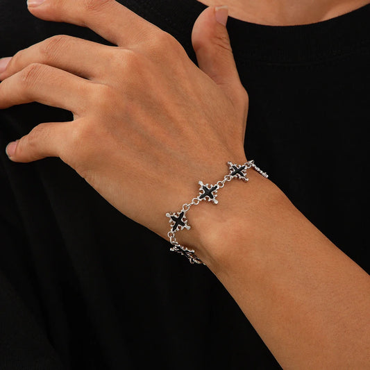 Vintage Cross Charm Bracelet