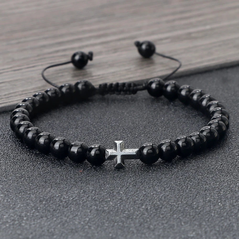 Natural Stone Prayer Bracelet