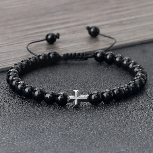 Natural Stone Prayer Bracelet