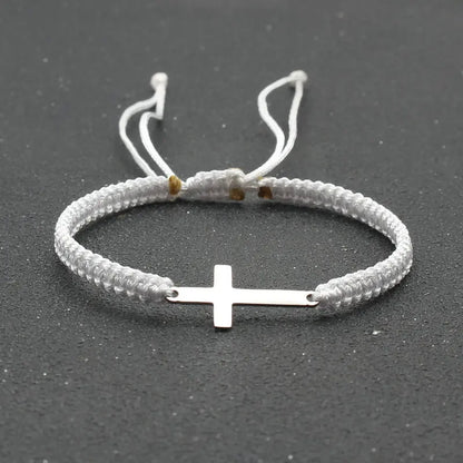 Simple Cross Braided Rope Bracelet